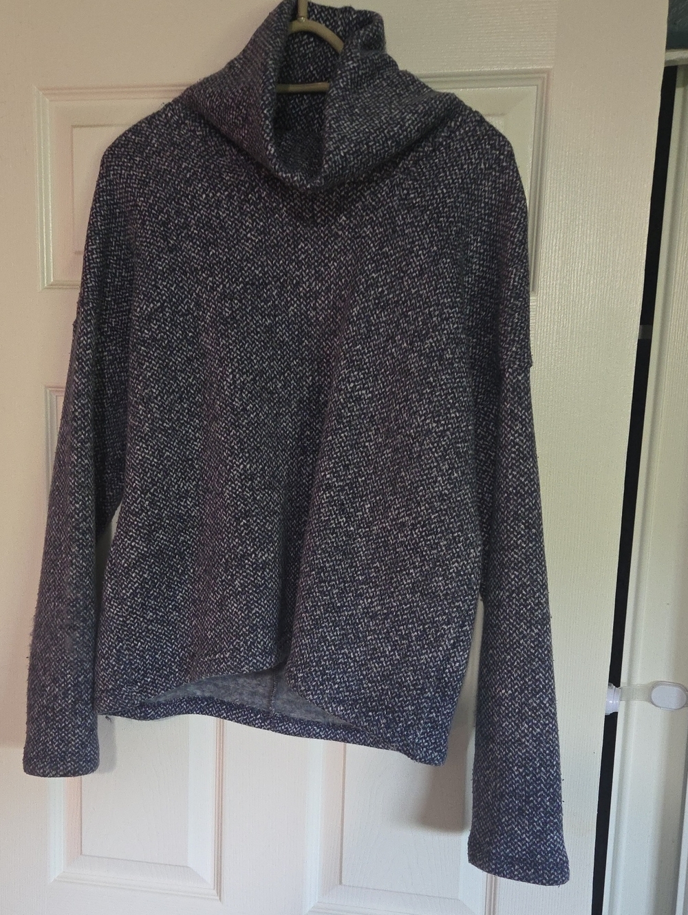 Women's Navy Turtleneck Knit Sweater